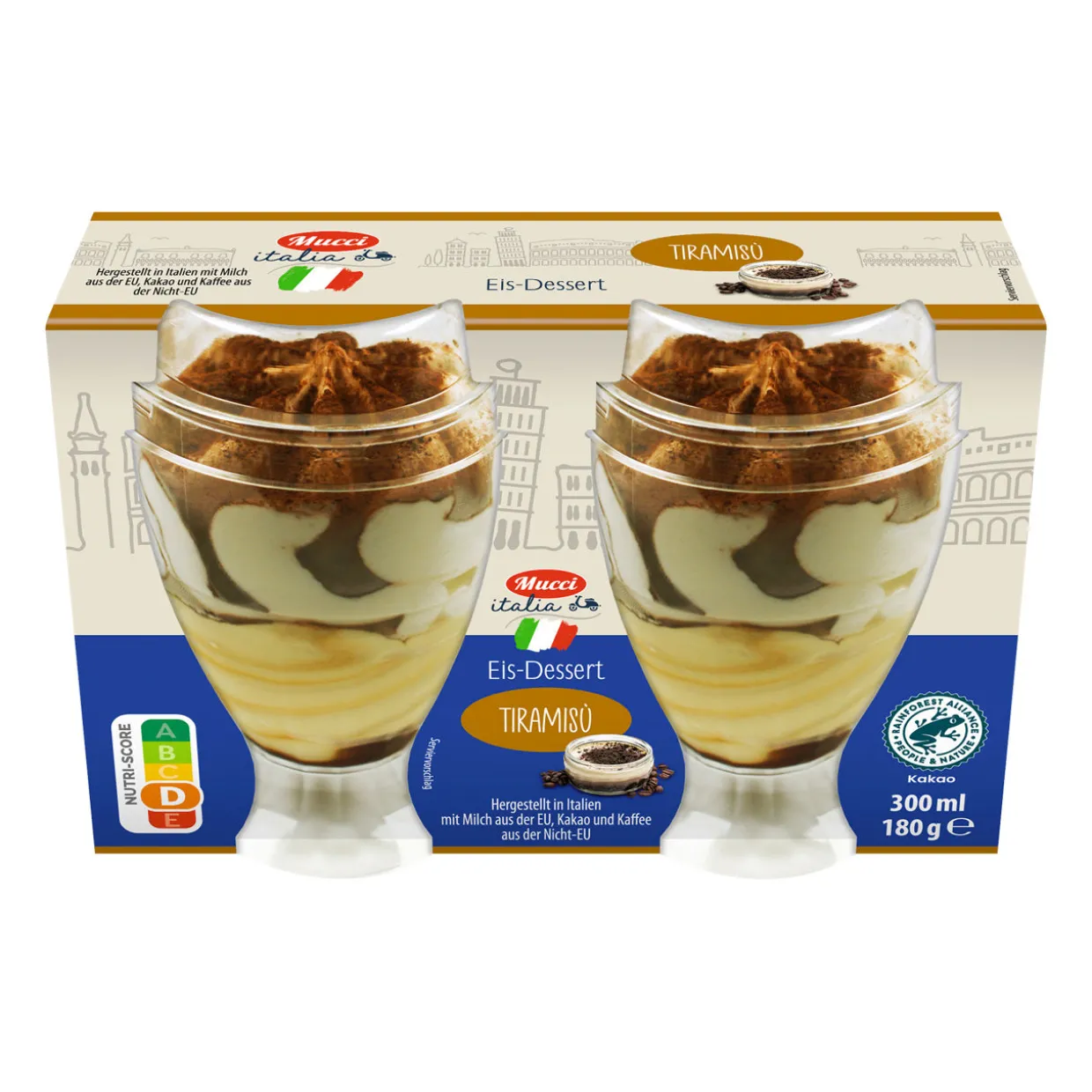 Eisdessert im Becher