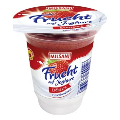 Frucht auf Joghurt