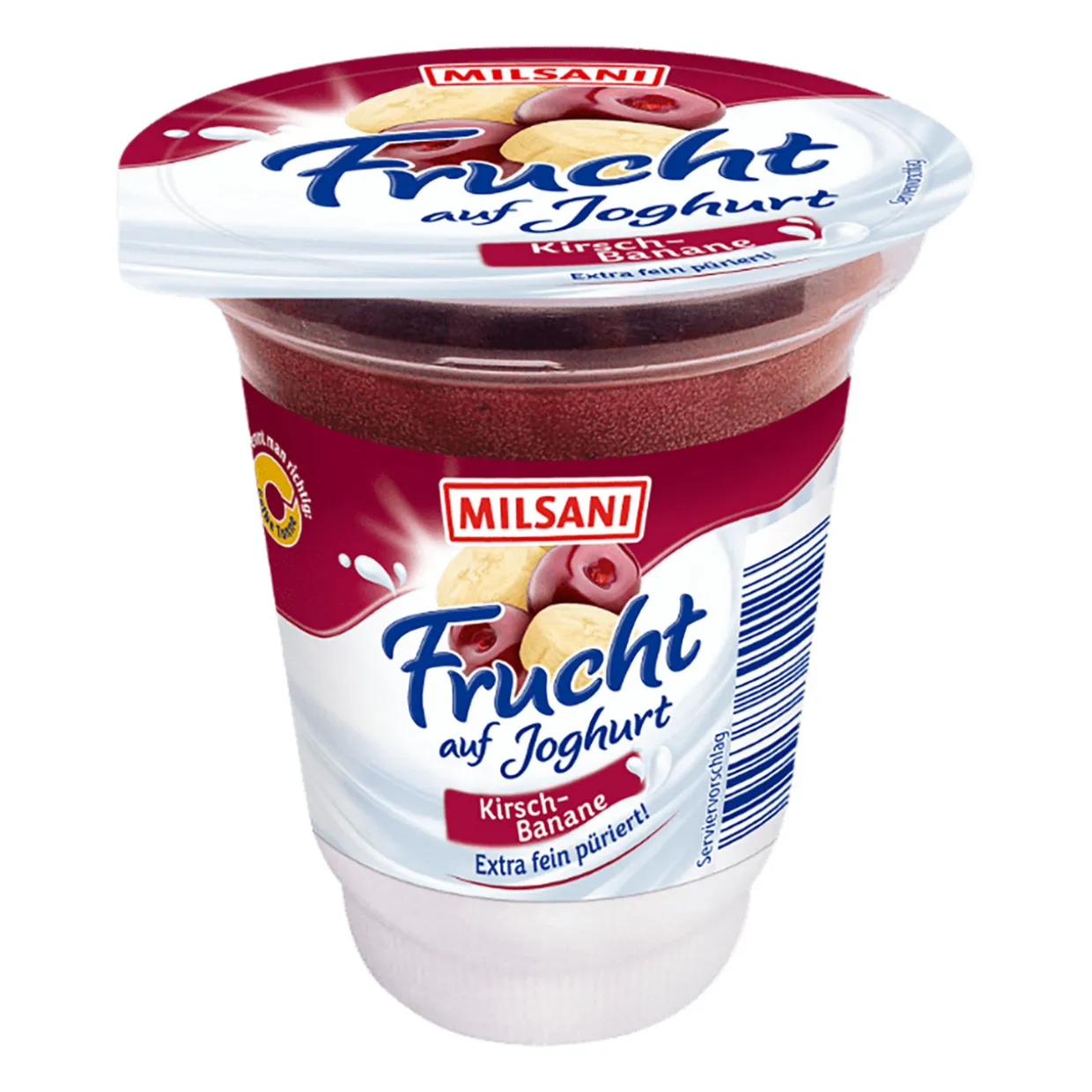 Frucht auf Joghurt