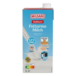 Haltbare fettarme Milch