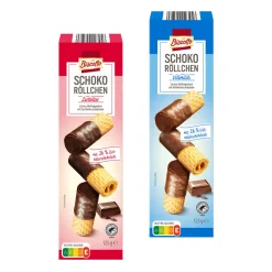 Schoko-Waffelröllchen